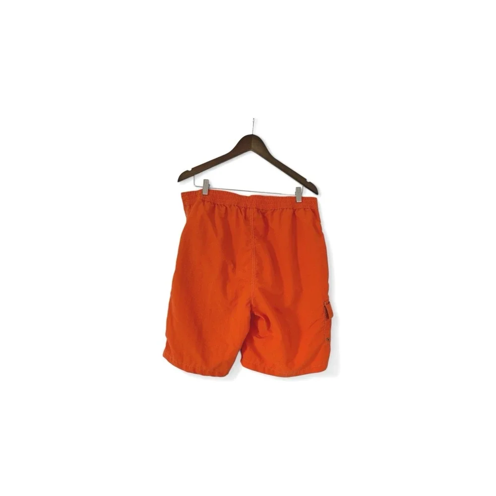 Polo Ralph Lauren Mens Orange Swim Trunks Cargo Pocket Pony Logo XL Board Shorts